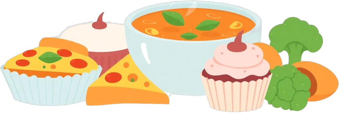 Delicious food illustration